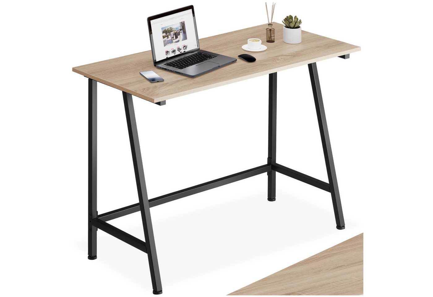 tectake Schreibtisch Newton (1-St., 1 tlg), Handlicher Schreibtisch in typischer Industrie-Optik von tectake