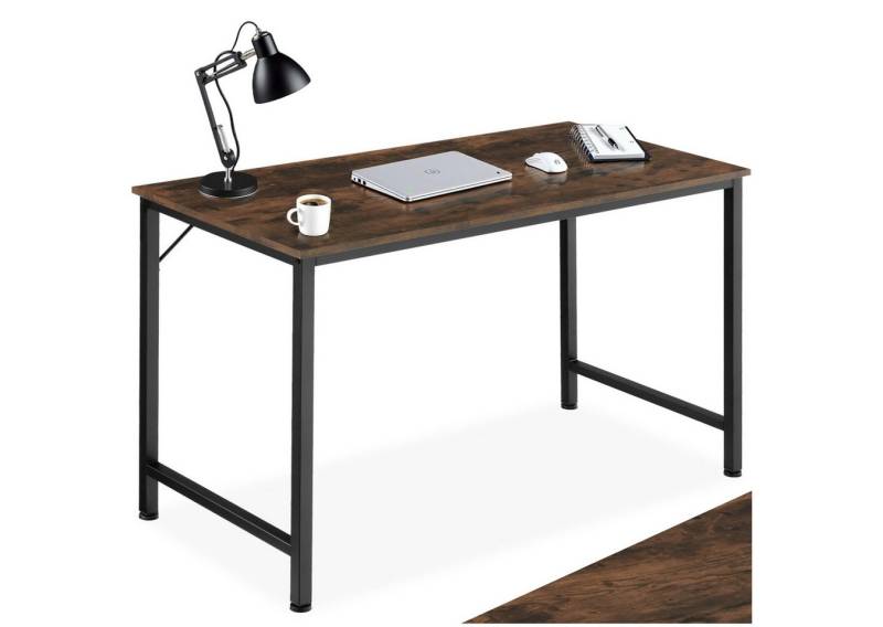 tectake Schreibtisch Schrebitisch (1-St., 1 tlg), Geradliniger Schreibtisch im minimalistischen Industrie-Stil von tectake