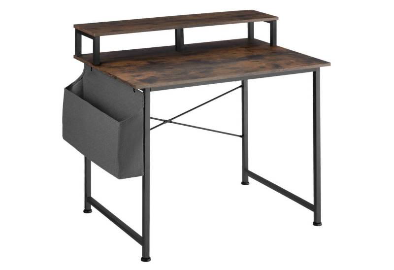 tectake Schreibtisch Schrebitisch (1-St., 1 tlg), Funktionaler Schreibtisch mit praktischer Ablage im Industrie-Look von tectake