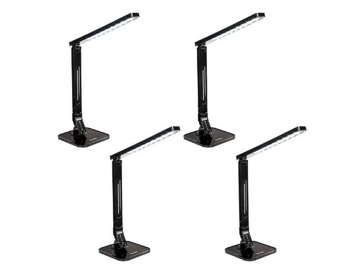 tectake Schreibtischlampe, USB Anschluss, Warmweiß, Dreh-, neig- sowie klappbare Schreibtischlampe im schlanken Design, schwarz, 4er Set tectake Schreibtischlampe, USB Anschluss, Warmweiß, Dreh-, neig- sowie klappbare Schreibtischlampe im schlanken Design, schwarz, 4er Set von tectake
