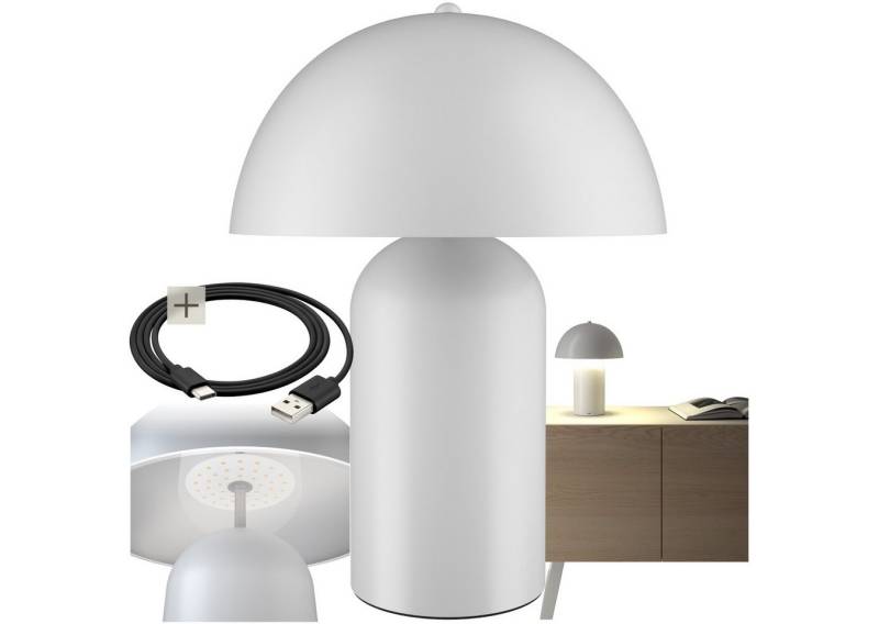 tectake Schreibtischlampe Akku-Tischlampe, Kleine Retro-Tischleuchte im angesagten Pilzdesign der 70er-Jahre tectake Schreibtischlampe Akku-Tischlampe, Kleine Retro-Tischleuchte im angesagten Pilzdesign der 70er-Jahre von tectake