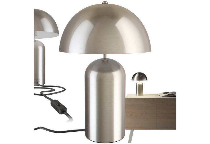 tectake Schreibtischlampe Retro-Tischlampe, Kleine Retro-Tischleuchte im angesagten 70er-Jahre Pilzdesign von tectake