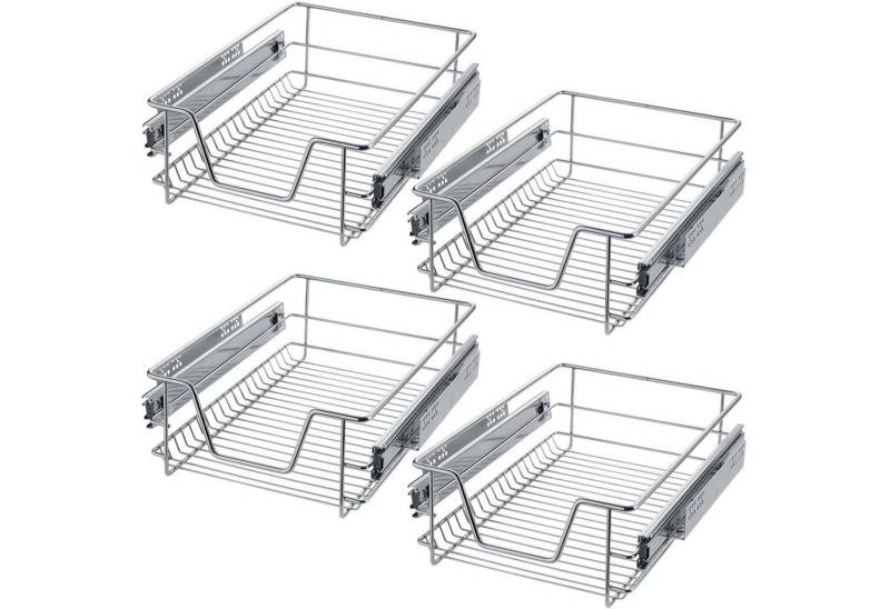 tectake Schublade 4 Teleskopschubladen für Küchen- und von tectake