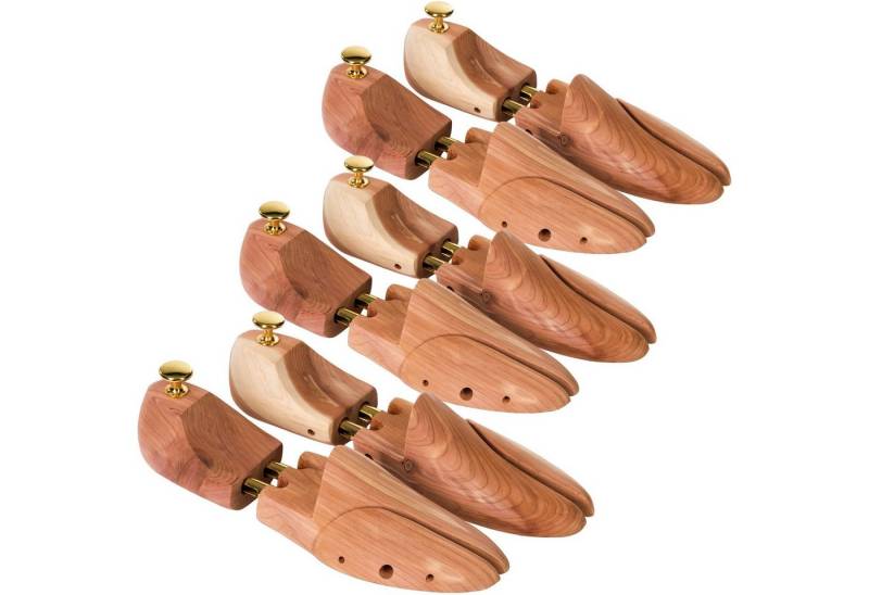 tectake Schuhspanner 3 Paar Schuhspanner, aus Zedernholz von tectake