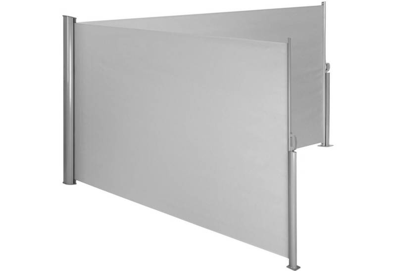 tectake Seitenarmmarkise Doppel-Seitenmarkise aus Aluminium von tectake