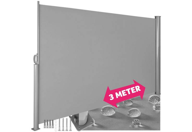 tectake Seitenarmmarkise Seitenmarkise aus Aluminium von tectake