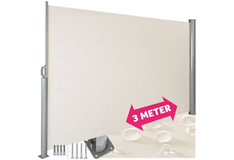 tectake Seitenarmmarkise Seitenmarkise aus Aluminium von tectake