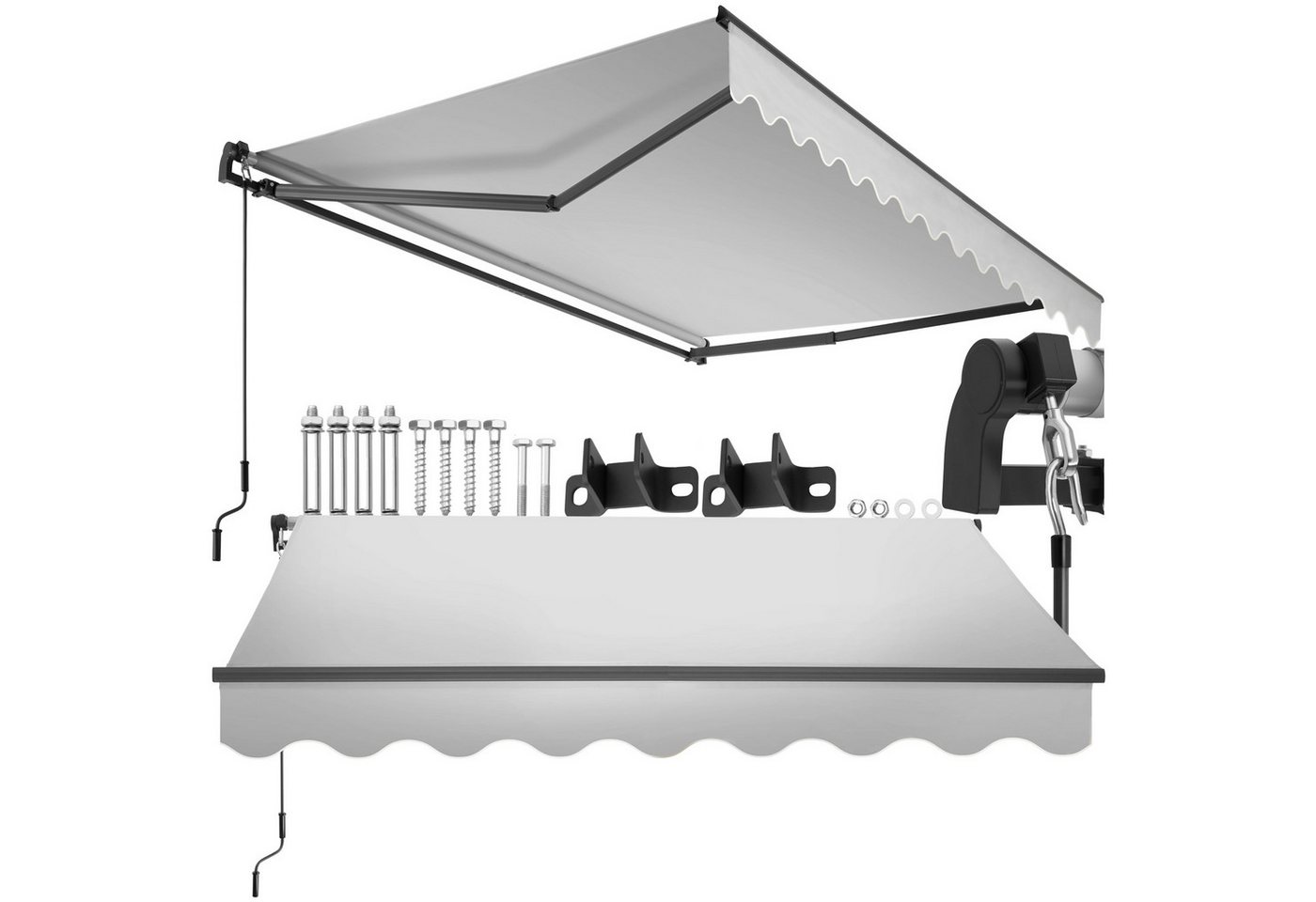 tectake Seitenarmmarkise Gelenkarmmarkise Ornella mit Wandhalterung UV-beständig und wasserabweisend, inkl. Wandhalterung tectake Seitenarmmarkise Gelenkarmmarkise Ornella mit Wandhalterung UV-beständig und wasserabweisend, inkl. Wandhalterung von tectake