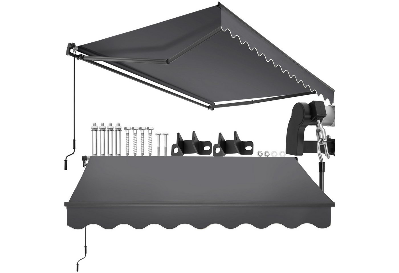 tectake Seitenarmmarkise Gelenkarmmarkise Ornella mit Wandhalterung UV-beständig und wasserabweisend, inkl. Wandhalterung tectake Seitenarmmarkise Gelenkarmmarkise Ornella mit Wandhalterung UV-beständig und wasserabweisend, inkl. Wandhalterung von tectake