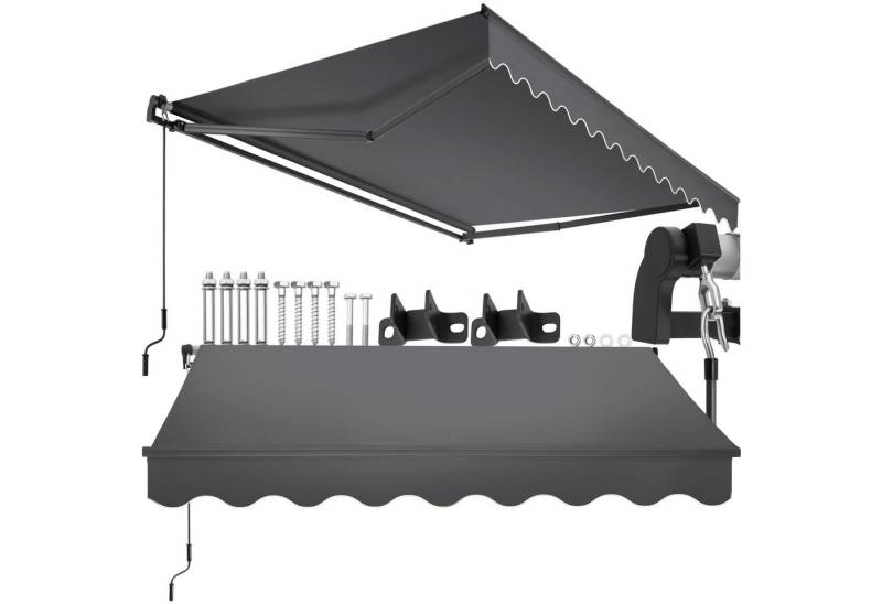 tectake Seitenarmmarkise Gelenkarmmarkise Ornella mit Wandhalterung UV-beständig und wasserabweisend, inkl. Wandhalterung tectake Seitenarmmarkise Gelenkarmmarkise Ornella mit Wandhalterung UV-beständig und wasserabweisend, inkl. Wandhalterung von tectake