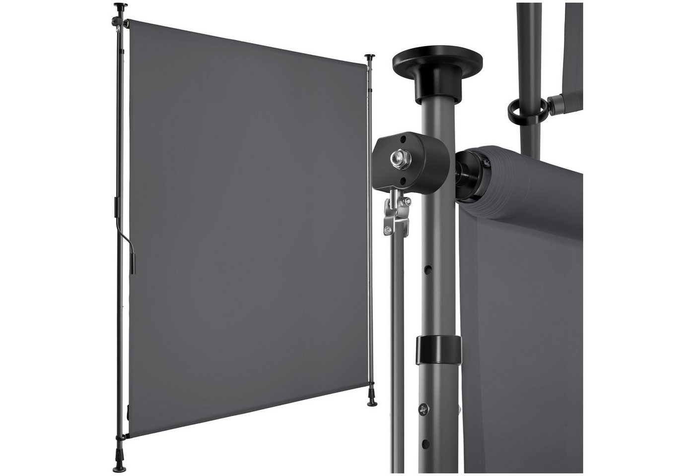 tectake Seitenarmmarkise Klemmmarkise Taija mit Handkurbel, UV-beständig und wasserabweisend rutschfest und bodenschonend tectake Seitenarmmarkise Klemmmarkise Taija mit Handkurbel, UV-beständig und wasserabweisend rutschfest und bodenschonend von tectake