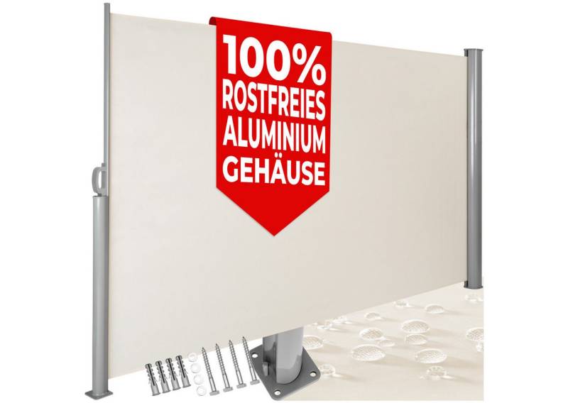 tectake Seitenarmmarkise Seitenmarkise aus Aluminium von tectake