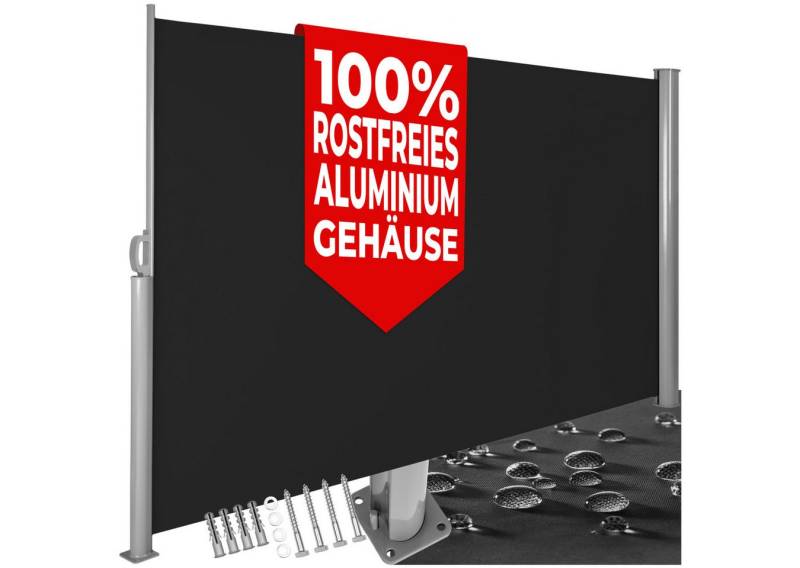 tectake Seitenarmmarkise Seitenmarkise aus Aluminium von tectake