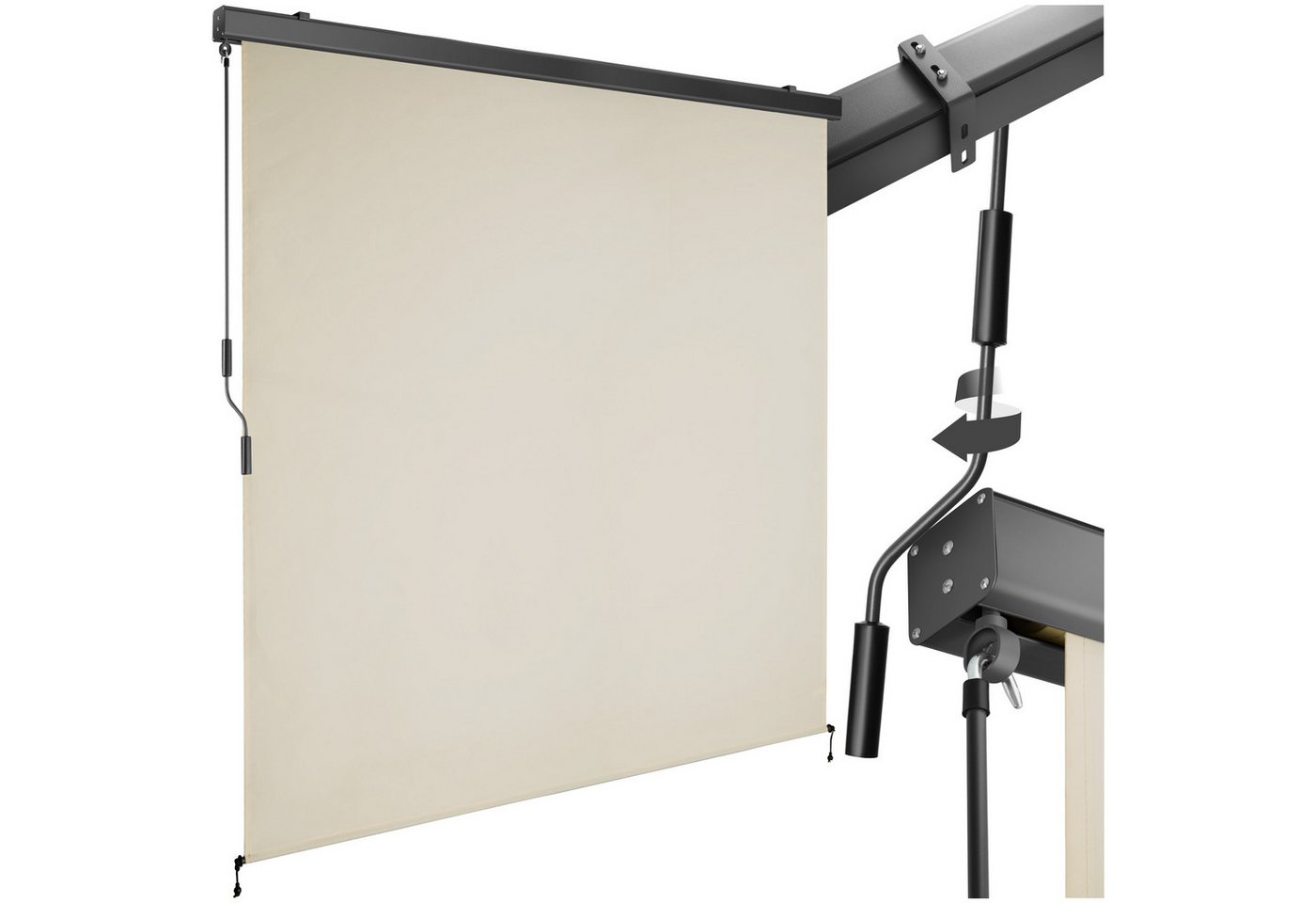 tectake Seitenarmmarkise Senkrechtmarkise Eloise mit 2 Wandhaltern, inkl. Wandhaltern UV-beständig und wasserabweisend tectake Seitenarmmarkise Senkrechtmarkise Eloise mit 2 Wandhaltern, inkl. Wandhaltern UV-beständig und wasserabweisend von tectake