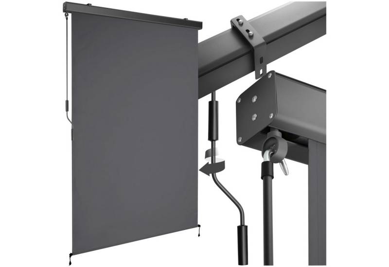 tectake Seitenarmmarkise Senkrechtmarkise Eloise mit 2 Wandhaltern, inkl. Wandhaltern UV-beständig und wasserabweisend von tectake