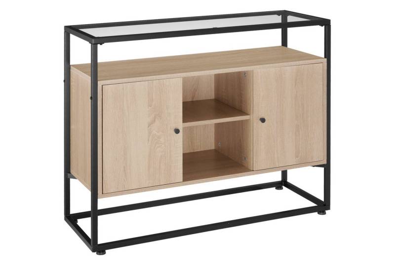 tectake Sideboard Kommode Oldham 100x38x80,5cm (Sideboard, Montagematerial, Montageanleitung), Industrial Style von tectake