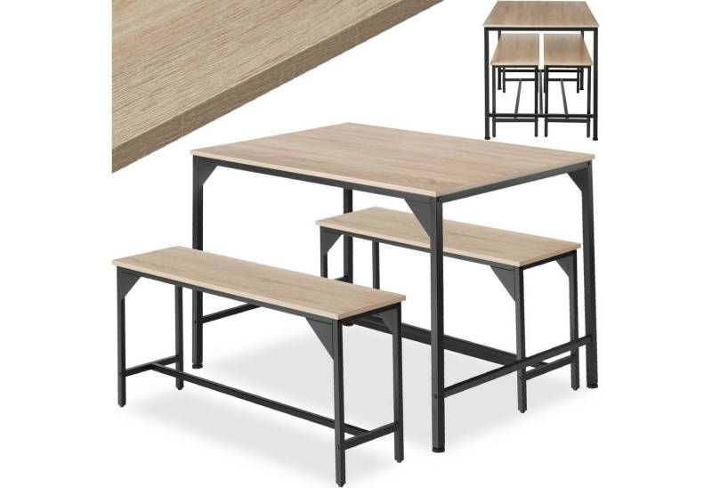 tectake Sitzgruppe Bolton, (Set., 3-tlg), Solide und standsichere Stahlgestelle mit Pulverbeschichtung von tectake