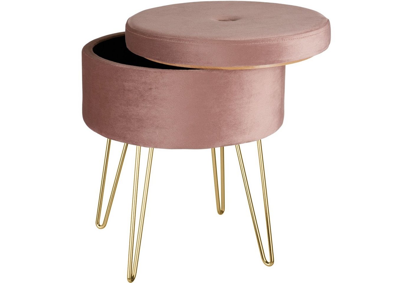 tectake Sitzhocker Ava, rund von tectake