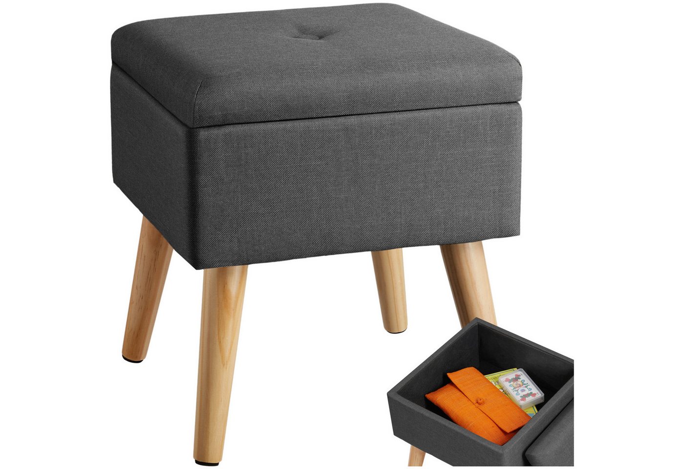 tectake Sitzhocker Elva, quadratisch von tectake