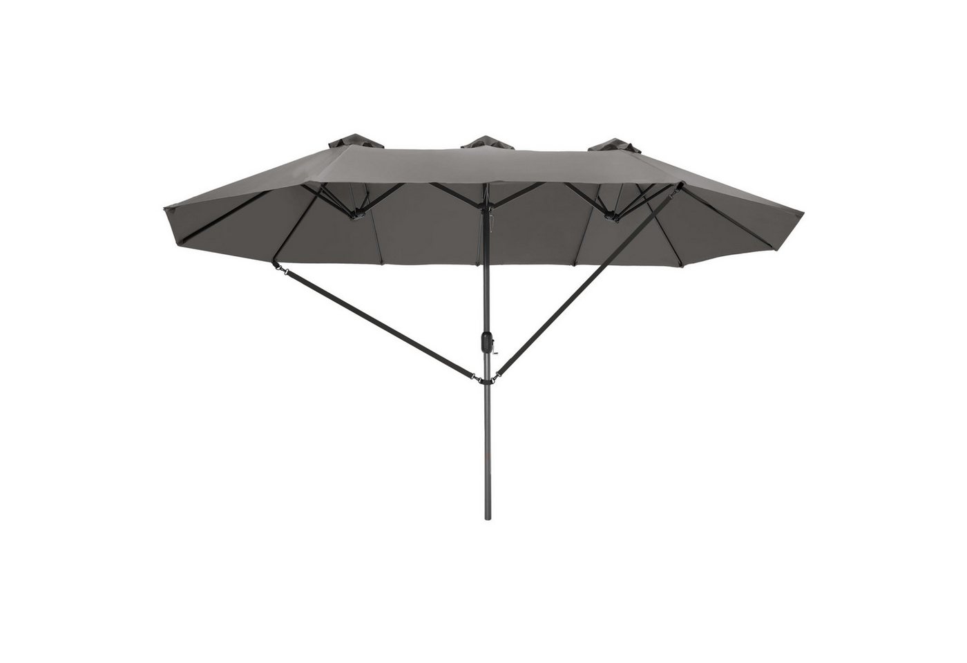 tectake Sonnenschirm Silia, geeignetes Set für Terrasse oder Garten, Parasol inkl. Windsicherung und Schutzhülle, Aluminiumgestell von tectake