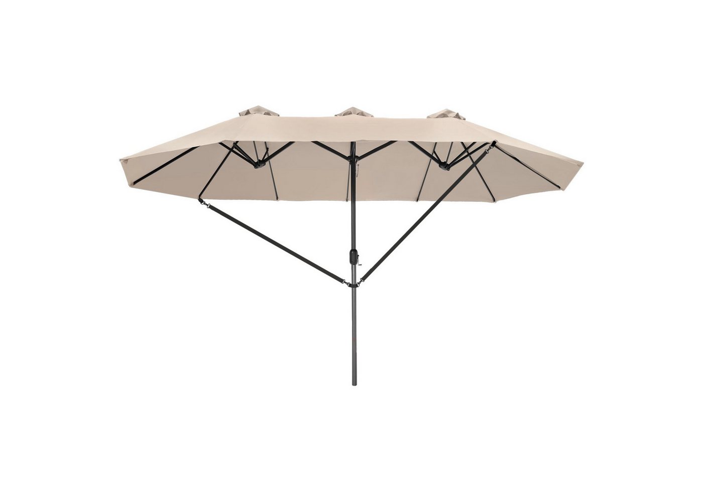 tectake Sonnenschirm Silia, geeignetes Set für Terrasse oder Garten, Parasol inkl. Windsicherung und Schutzhülle, Aluminiumgestell von tectake