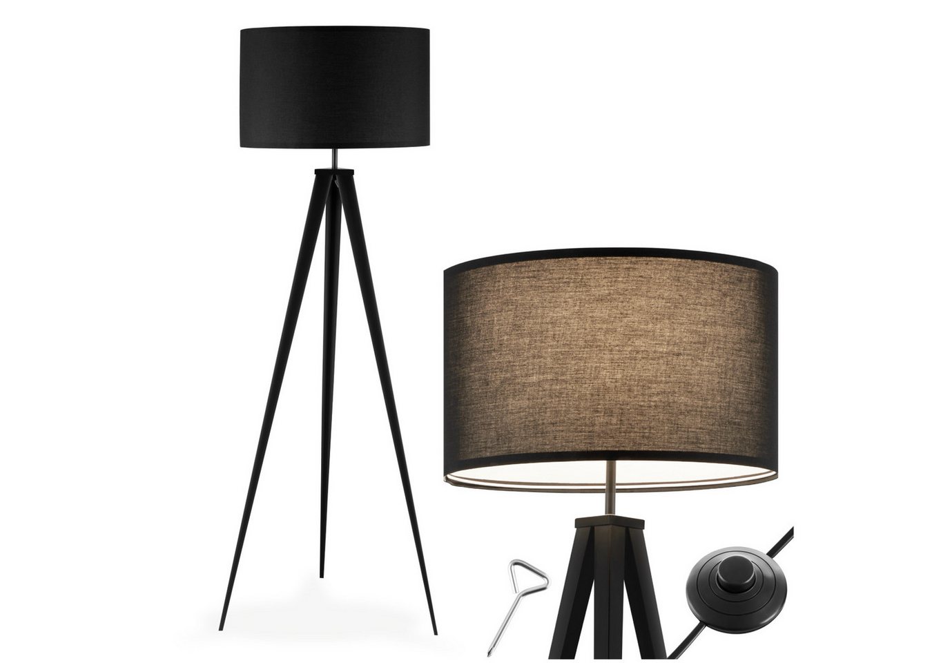 tectake Stehlampe Stehleuchte, Energiesparlampe, Elegante Stehleuchte für gemütliche Atmosphäre tectake Stehlampe Stehleuchte, Energiesparlampe, Elegante Stehleuchte für gemütliche Atmosphäre von tectake