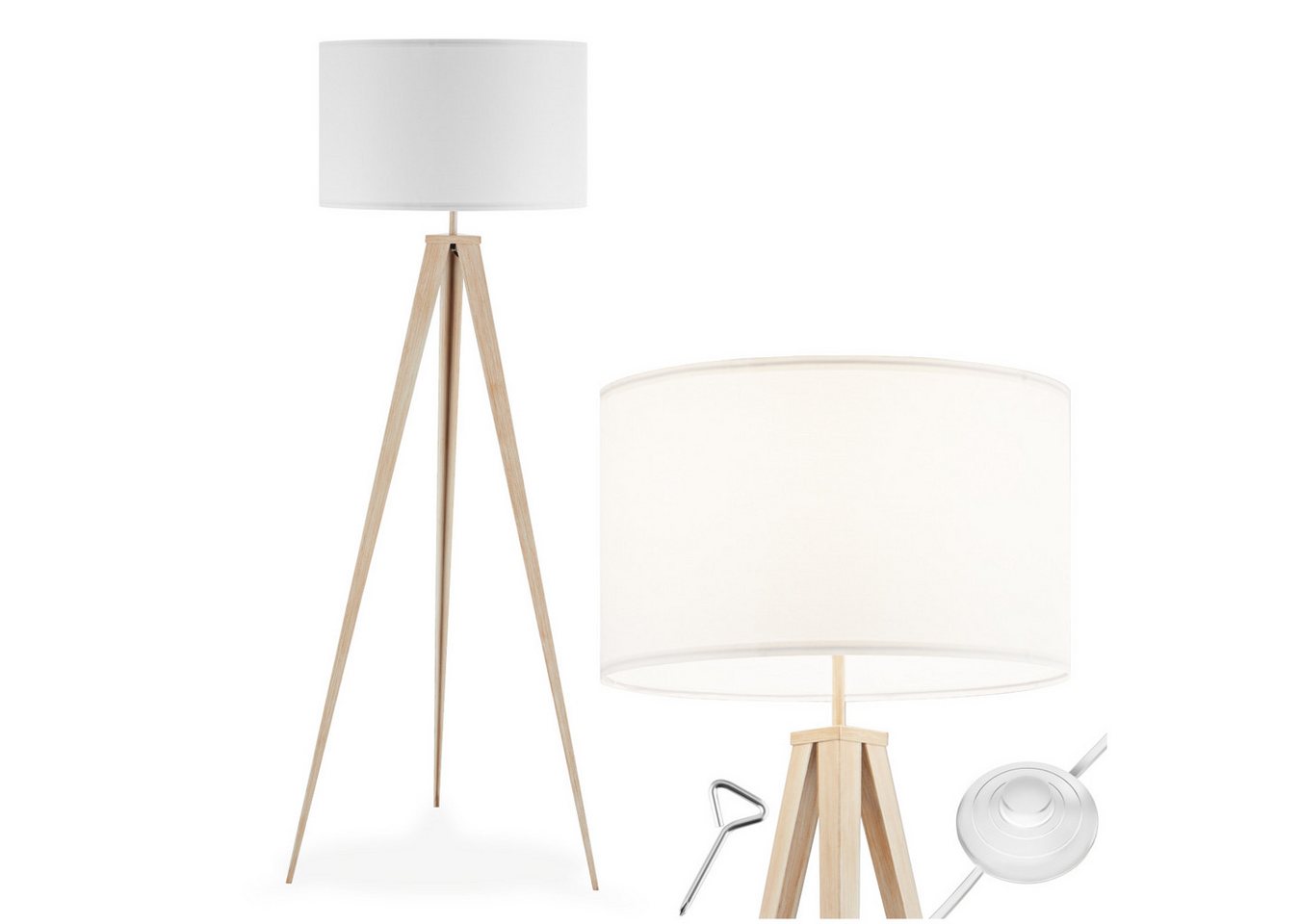 tectake Stehlampe Stehleuchte, Energiesparlampe, nicht relevant, Elegante Stehleuchte für gemütliche Atmosphäre tectake Stehlampe Stehleuchte, Energiesparlampe, nicht relevant, Elegante Stehleuchte für gemütliche Atmosphäre von tectake