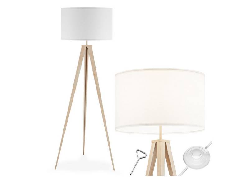 tectake Stehlampe Stehleuchte, Energiesparlampe, nicht relevant, Elegante Stehleuchte für gemütliche Atmosphäre von tectake