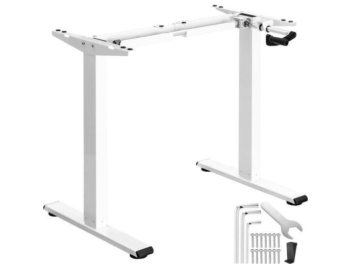 tectake TISCHGESTELL, Weiß, Sprichwort/Zitat, Rechteckig, 129x121x60 cm, Arbeitszimmer, Schreibtische, Bürotische von tectake