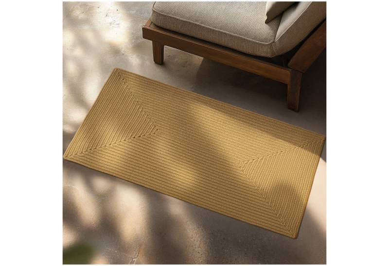 tectake Teppich Geflochtener Teppich, Rechteck, Höhe: 0.5 mm, verschiedene Größen von tectake