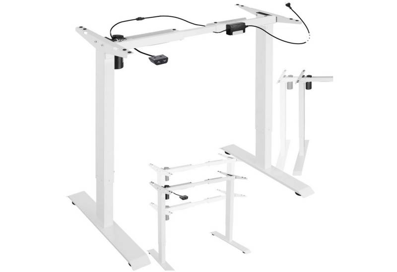 tectake Tischgestell Schreibtischgestell elektrisch höhenverstellbar 85-129x65x71-121cm (1-St., 1 tlg), Elektrisch stufenlos höhenverstellbar von tectake