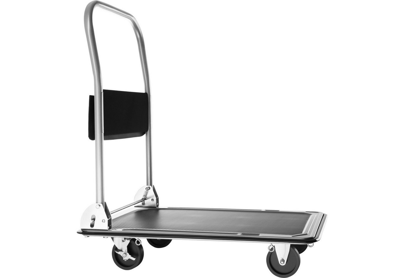 tectake Transportwagen Plattformwagen, (Set), klappbarer Handgriff mit Aufbewahrungsfach von tectake