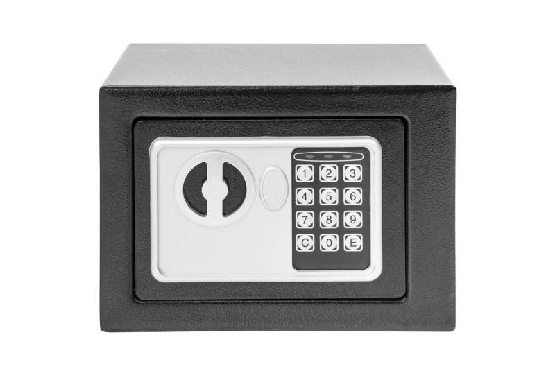 tectake Tresor Elektronischer Safe (17 x 23 x 17 cm, Abmessungen), mit Doppelbolzen-Verschlusssystem von tectake