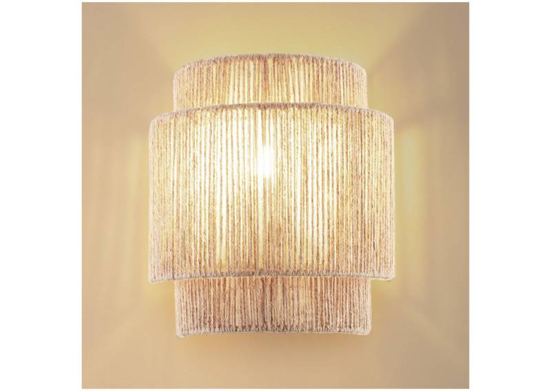 tectake Wandleuchte Wandlampe "Lignea Lux" aus Jute im Boho-Stil, 40W, Kunstvolle Wandbeleuchtung mit 3-stufigem Lampenschirm tectake Wandleuchte Wandlampe "Lignea Lux" aus Jute im Boho-Stil, 40W, Kunstvolle Wandbeleuchtung mit 3-stufigem Lampenschirm von tectake