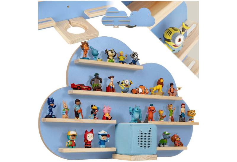 tectake Wandregal Aufbewahrungsregal MyLittleStory Cloud für bis zu 28 Tonies, Set 1-tlg., Wolkenoptik, mit Magnetstreifen & integrierter Kabelführung tectake Wandregal Aufbewahrungsregal MyLittleStory Cloud für bis zu 28 Tonies, Set 1-tlg., Wolkenoptik, mit Magnetstreifen & integrierter Kabelführung von tectake