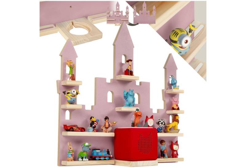 tectake Wandregal MyLittleStory Princess Castle, Set 1-tlg., für bis zu 22 Tonies von tectake