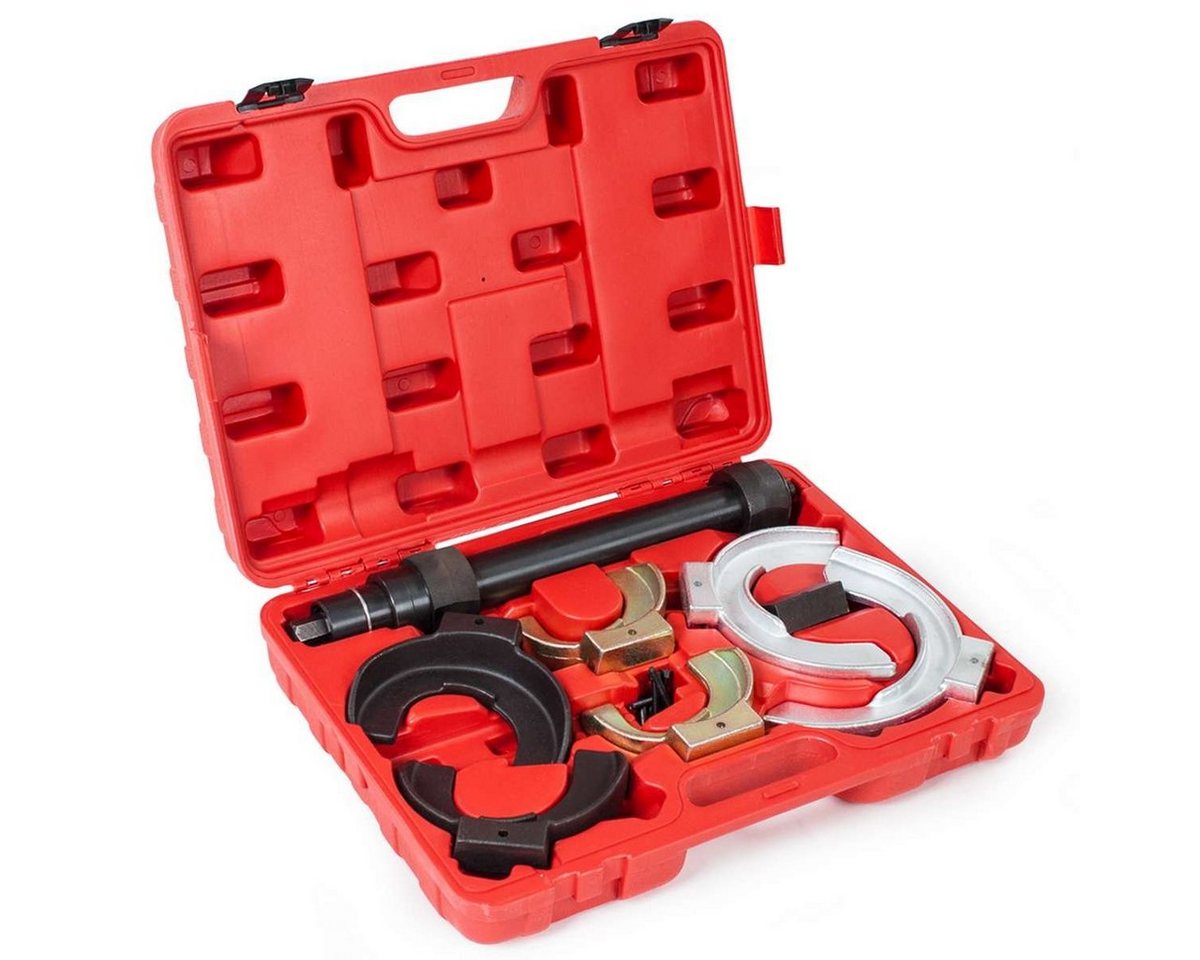 tectake Montagewerkzeug Universal Federspanner, B: 3,85 cm, L: 4,90 cm, 3 Spannköpfe und Distanzstück von tectake