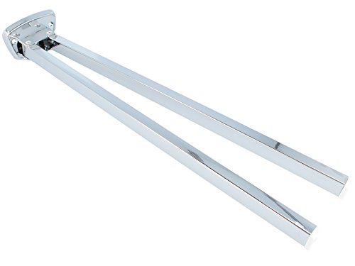 Handtuchhalter - 2-armig - Messing verchromt, Baulänge 410 mm von tecuro