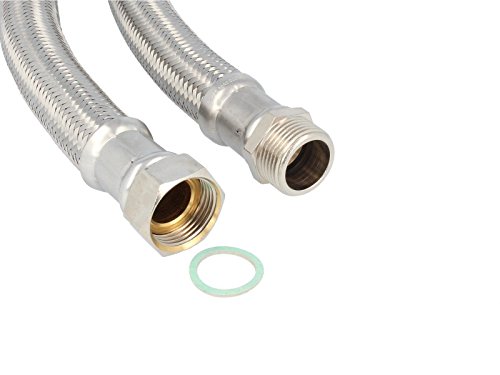 Heizungs- Anschlussschlauch Verbindungsschlauch 1 1/4" (5/4") Überwurfmutter x 1 1/4" (5/4") Aussengewinde - Länge 1000 mm von tecuro