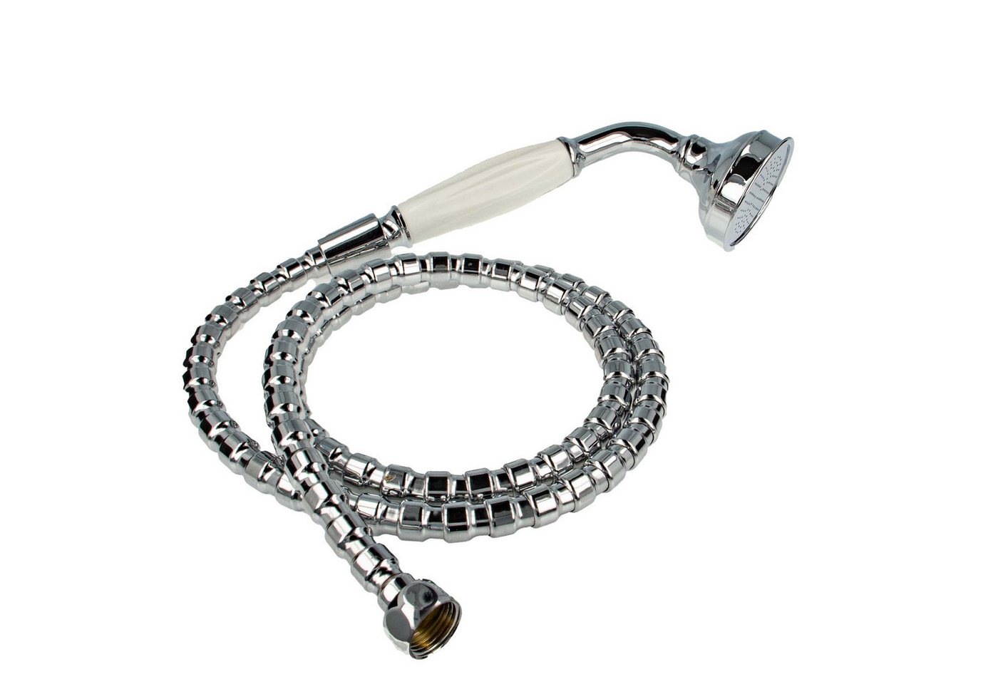 tecuro Brausegarnitur Nostalgie - Handbrause Ø 65 mm, 1-strahlig, mit Metallbrauseschlauch tecuro Brausegarnitur Nostalgie - Handbrause Ø 65 mm, 1-strahlig, mit Metallbrauseschlauch von tecuro