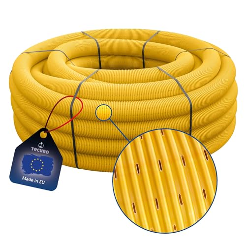 tecuro Drainagerohr flexibel 10 m - DN100 gewellt PVC-U, geschlitzt gelb, für Tiefbau, Garten und Landschaftsbau, PVC-U DIN 1187 güteüberwacht tecuro Drainagerohr flexibel 10 m - DN100 gewellt PVC-U, geschlitzt gelb, für Tiefbau, Garten und Landschaftsbau, PVC-U DIN 1187 güteüberwacht von tecuro
