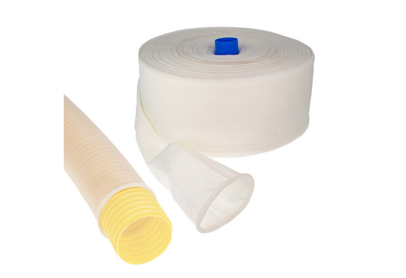 tecuro Drainagerohr Filterstrumpf - Filtervlies für Drainagerohr - Nylon - Meterware, für Rohr Ø 100 mm - DN 100 tecuro Drainagerohr Filterstrumpf - Filtervlies für Drainagerohr - Nylon - Meterware, für Rohr Ø 100 mm - DN 100 von tecuro