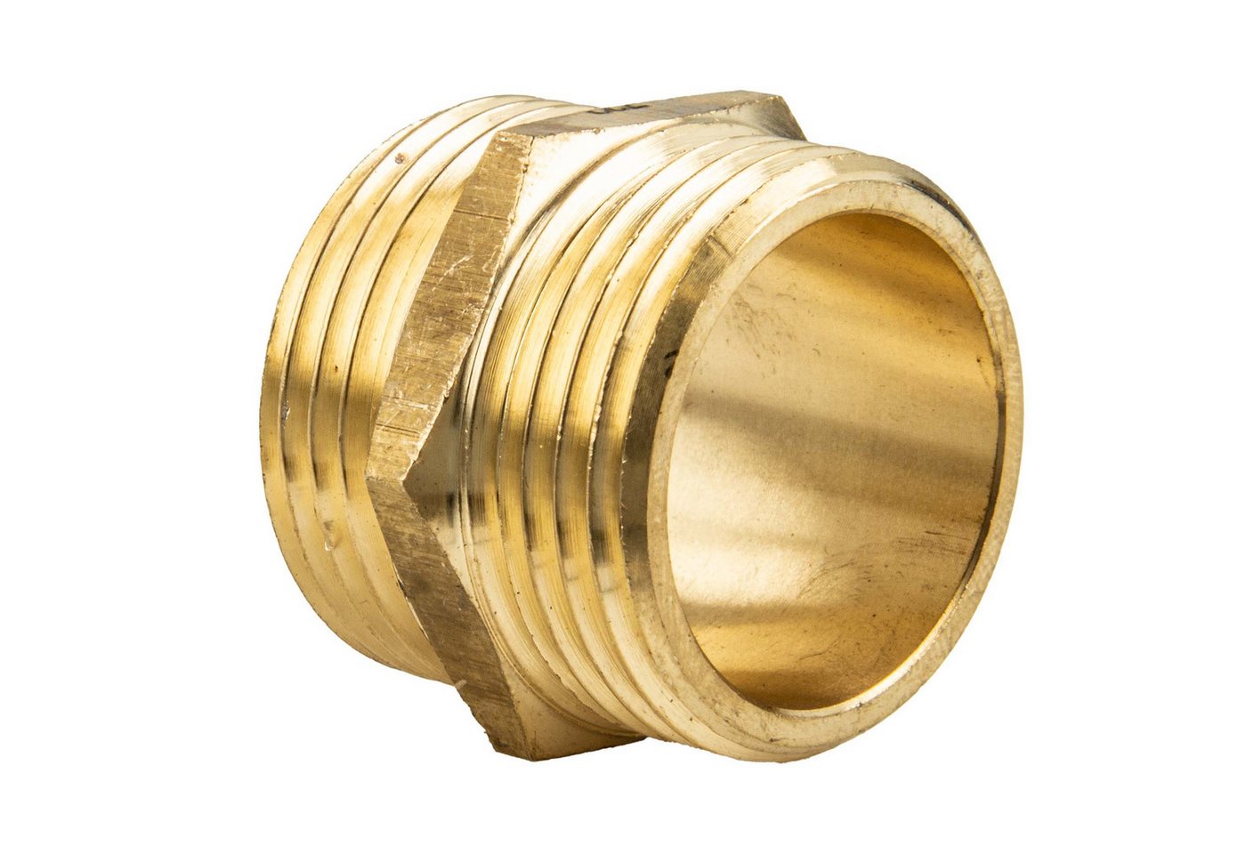 tecuro Gewindefitting Doppelnippel, beidseitig Außengewinde zylindrisch G, Messing, 3 Zoll von tecuro