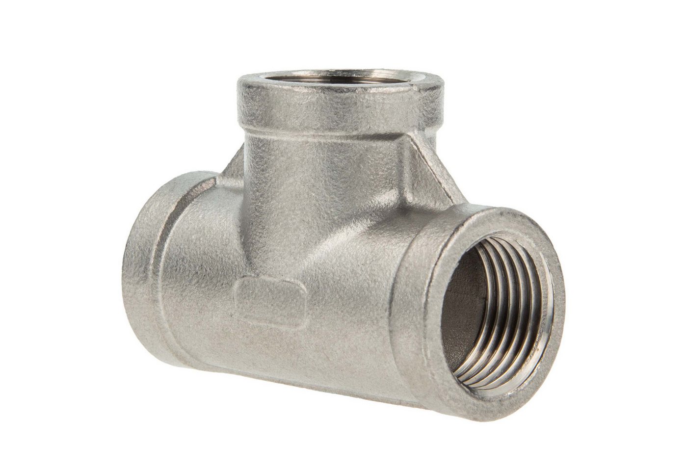 tecuro Gewindefitting T-Stück 90° allseitig IG Edelstahl V4A (AISI 316), 2 1/2 Zoll von tecuro