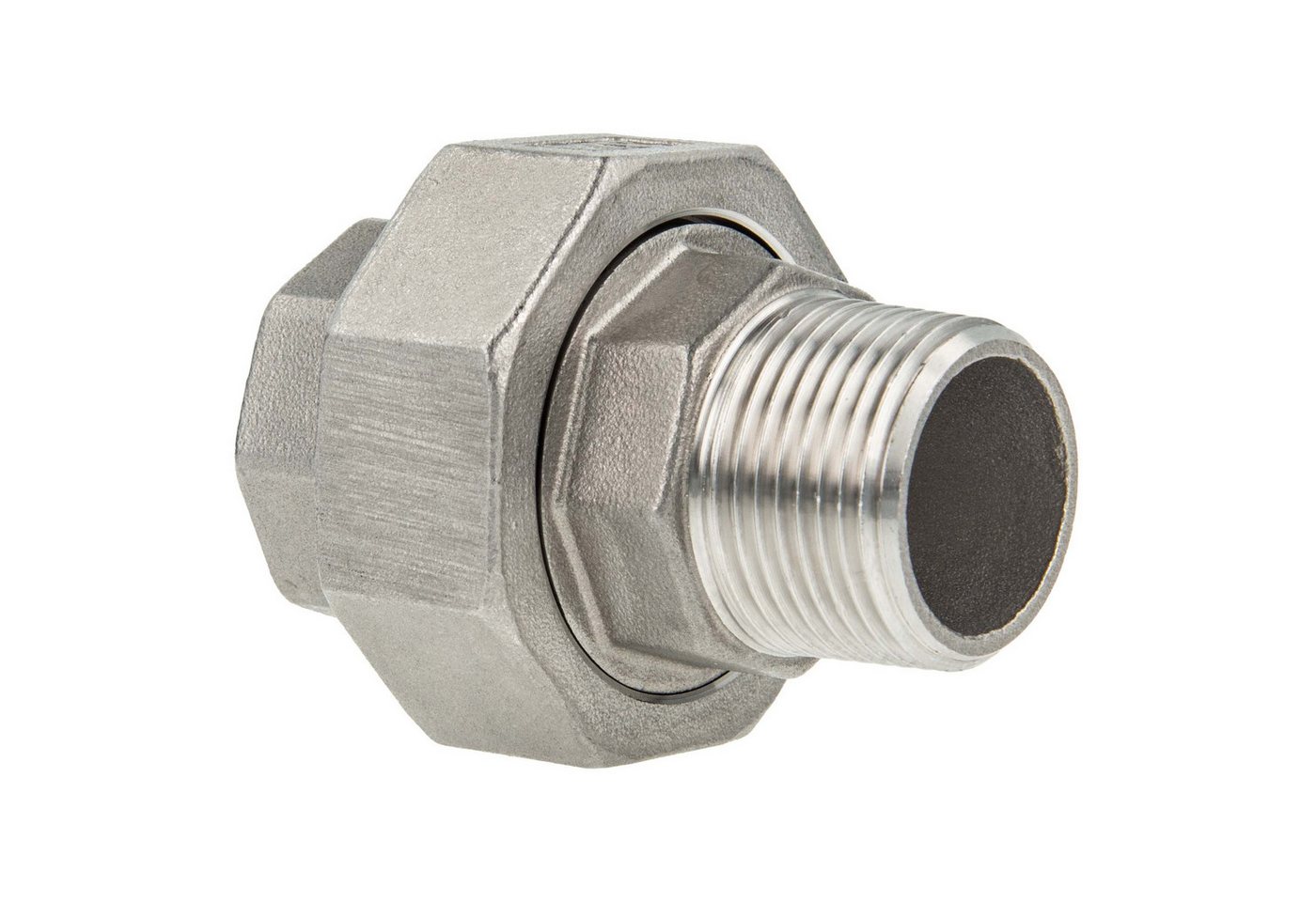 tecuro Gewindefitting Verschraubung konisch dichtend IG x AG Edelstahl V4A (AISI 316), 2 Zoll von tecuro