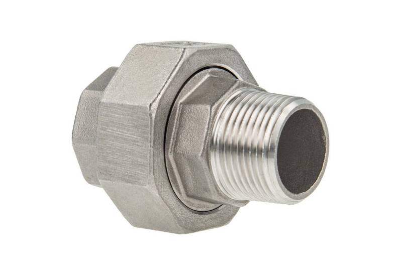 tecuro Gewindefitting Verschraubung konisch dichtend IG x AG Edelstahl V4A (AISI 316), 2 Zoll von tecuro