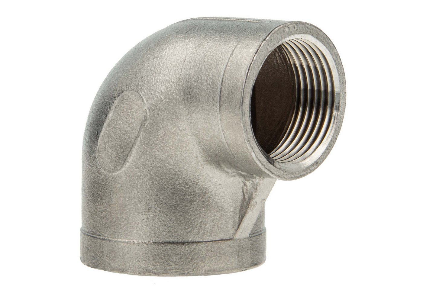 tecuro Gewindefitting Winkel 90° reduziert, IG x IG Edelstahl V4A (AISI 316), 1/2 x 3/8 Zoll von tecuro