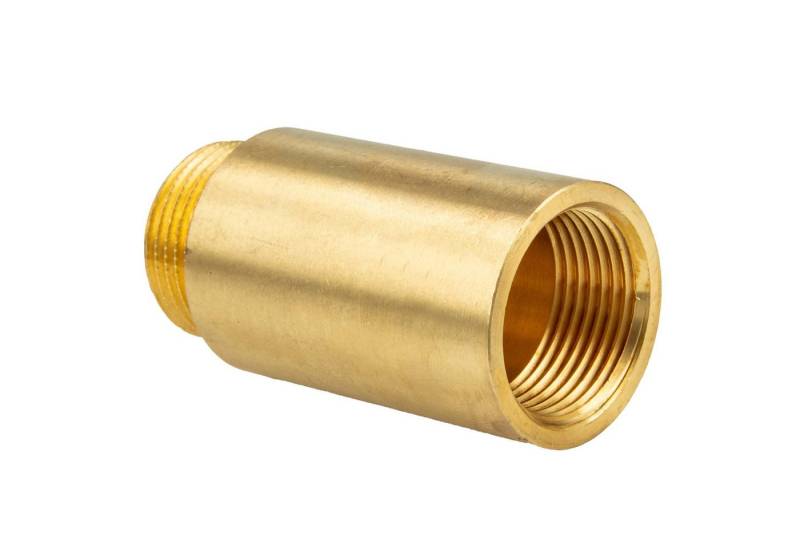 tecuro Gewindefitting tecuro Hahnverlängerung Messing blank - verschiedene Größen, 1 Zoll x 55 mm von tecuro