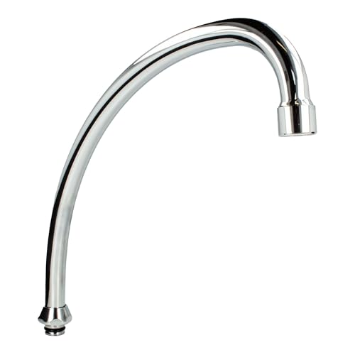 tecuro HU-Auslauf für Stand- und Wandarmaturen Edelstahl verchromt - 130 mm von tecuro