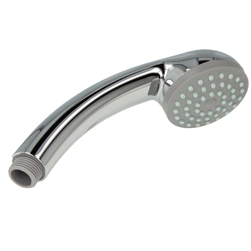 tecuro Handbrause ew-easy mit Brauseregen - Ø 65 mm mit Antikalkdüsen, verchromt, inklusive Dichtungsset von tecuro